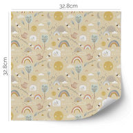 Möbelfolie für IKEA KALLAX - Happy Sunshine (creme)