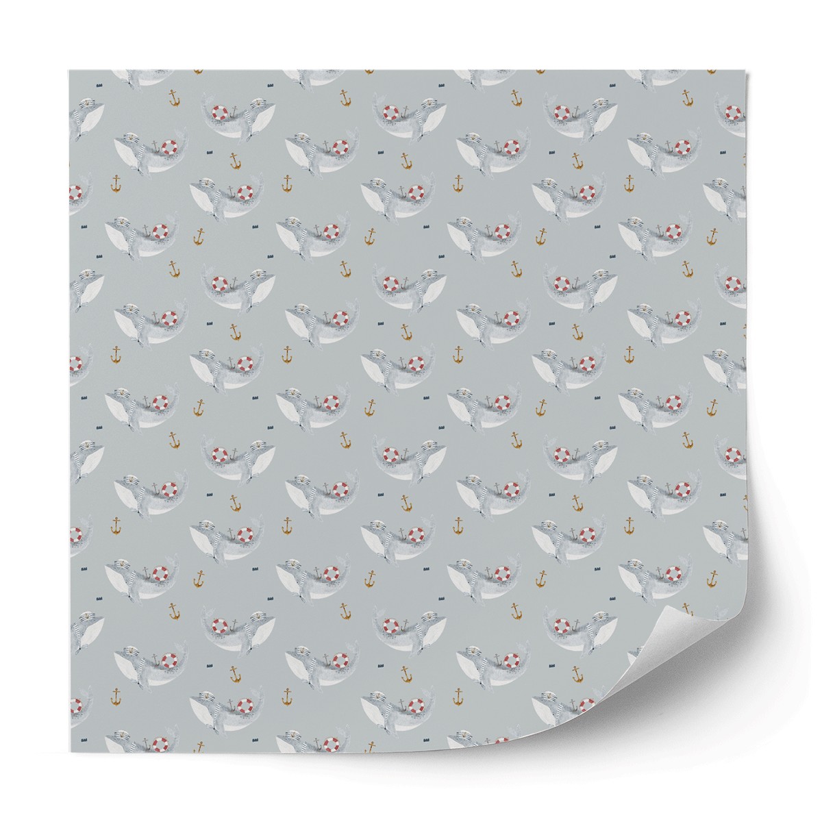 Furniture wrap - Cute whales