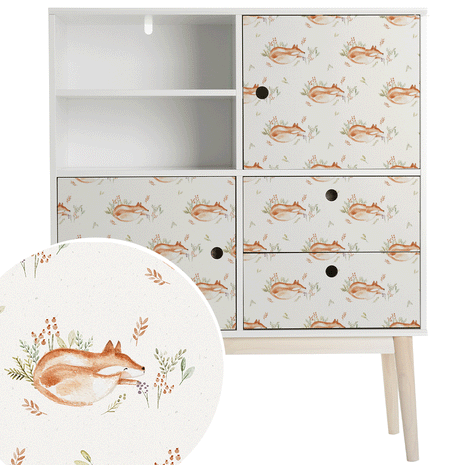 Furniture wrap - Sleepy fox
