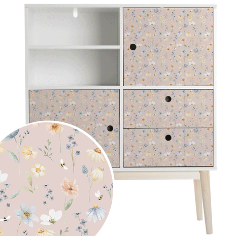 Möbelfolie - Wildblumen (cotton)