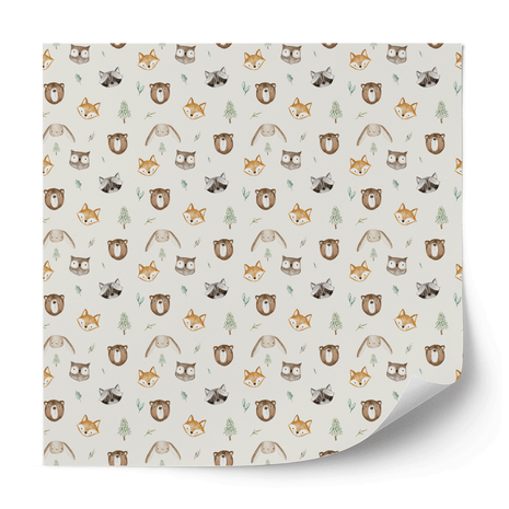 Furniture wrap - Cute forest animal faces
