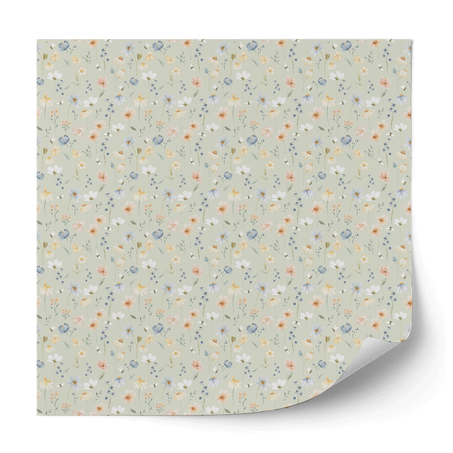 Furniture wrap - Wild Flowers (sage)