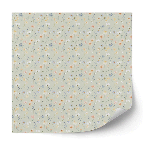 Furniture wrap - Wild Flowers (sage)