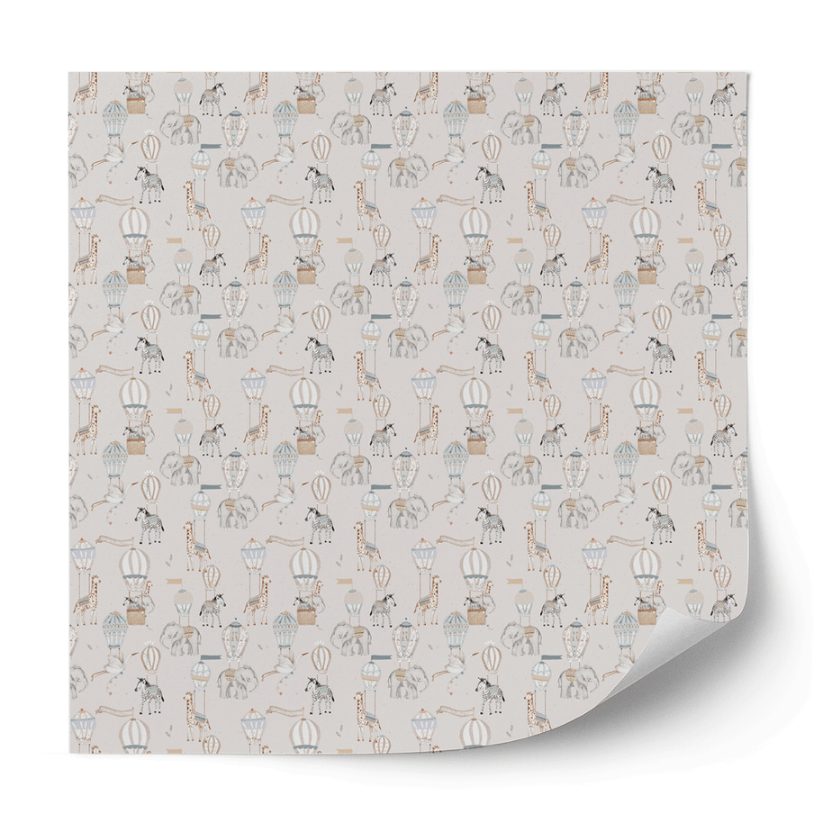 Furniture wrap -  Hot Air Balloon Animals (cotton)