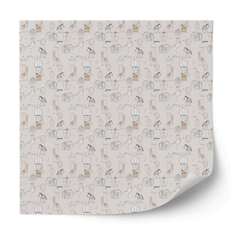 Furniture wrap -  Hot Air Balloon Animals (cotton)