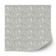 Furniture wrap -  Hot Air Balloon Animals (sage)