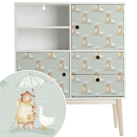 Furniture wrap - Umbrella Buddies (sage)