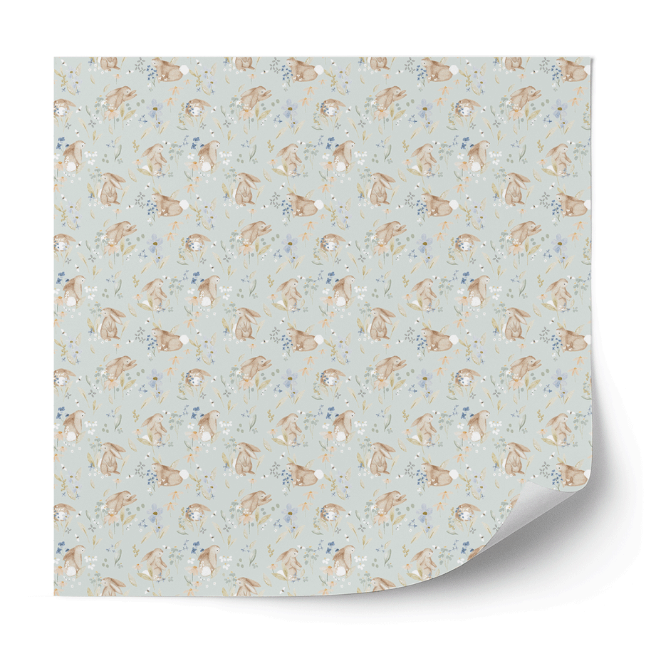 Furniture wrap - Bunny Blossoms (sage)