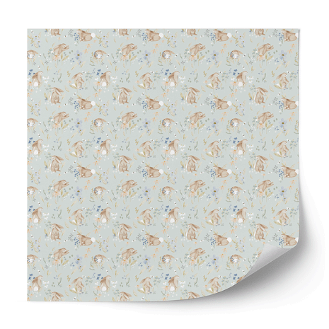Furniture wrap - Bunny Blossoms (sage)