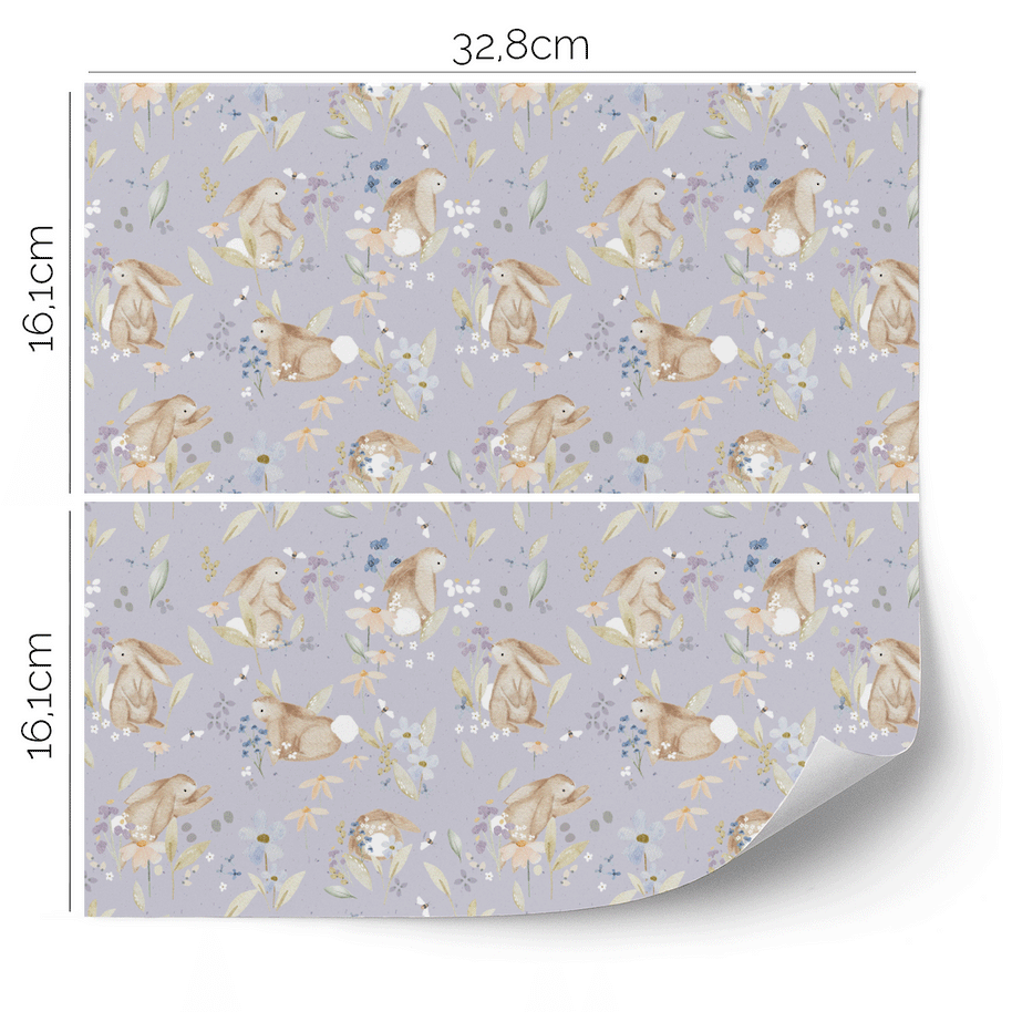 IKEA KALLAX furniture wrap - Bunny Blossoms lavender