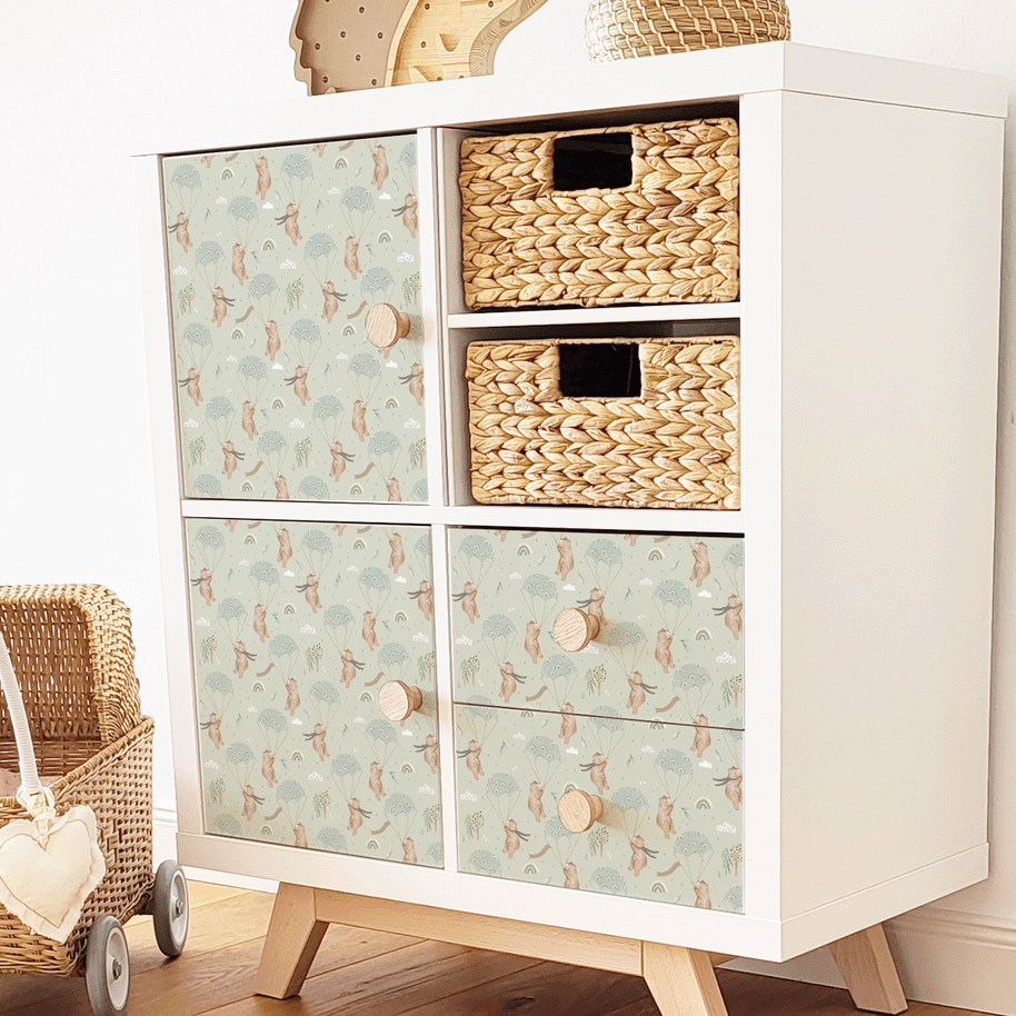 IKEA KALLAX furniture wrap - Windy Weather sage