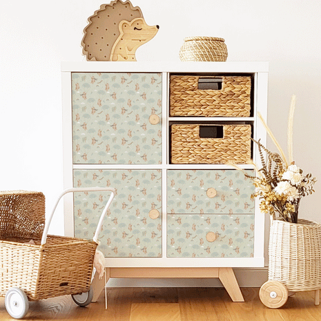 IKEA KALLAX furniture wrap - Windy Weather (sage)