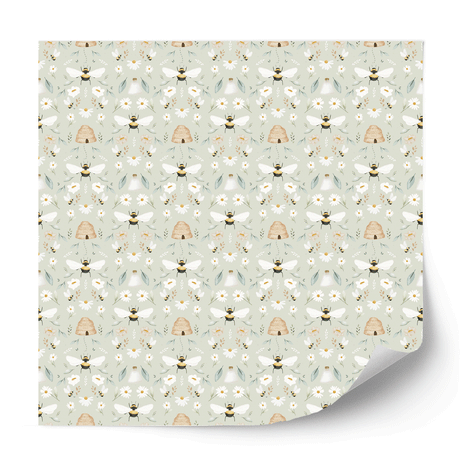 Furniture wrap - Bee Garden (sage)