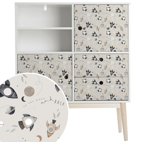 Furniture wrap - Moon Voyage (ecru)