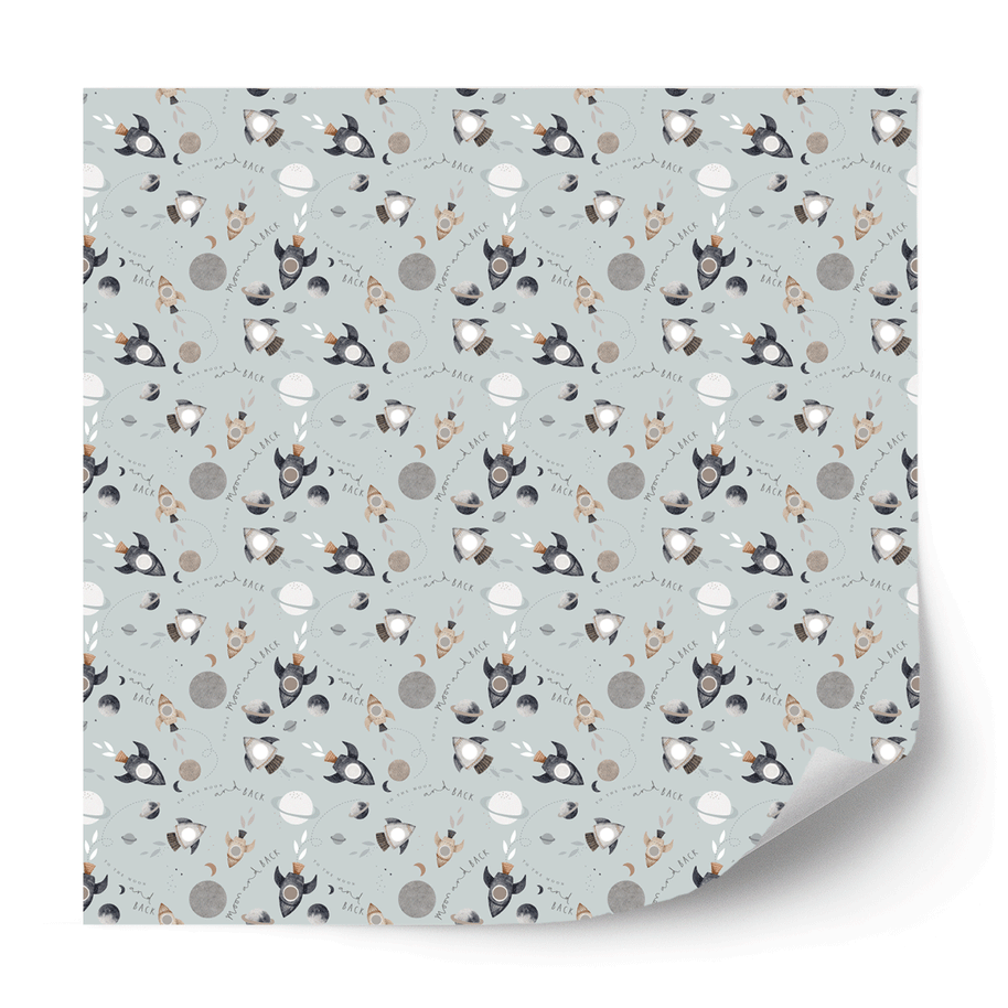 Furniture wrap - Moon Voyage (teal)