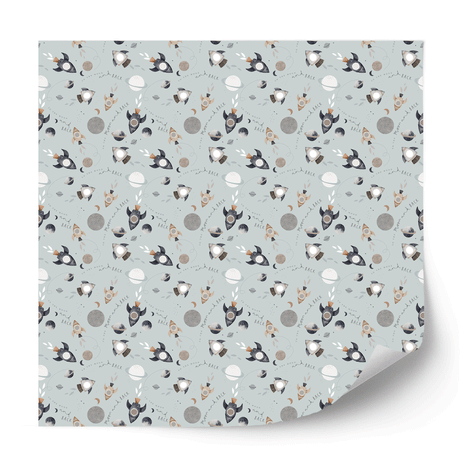 Furniture wrap - Moon Voyage (teal)