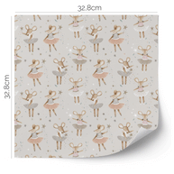 Möbelfolie für IKEA KALLAX - Ballerina Mäuse (ecru)