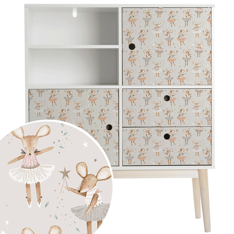 Furniture wrap - Magical Ballet (ecru)