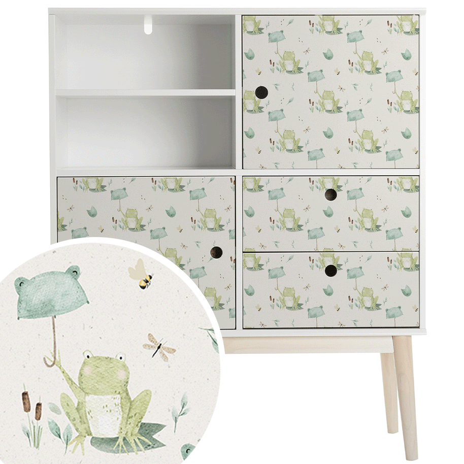 Furniture wrap - Froggy Weather (ecru)