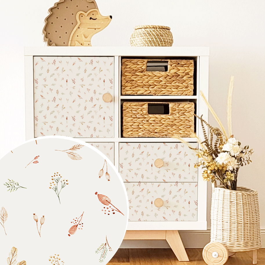 IKEA KALLAX furniture wrap - Woodland leaves