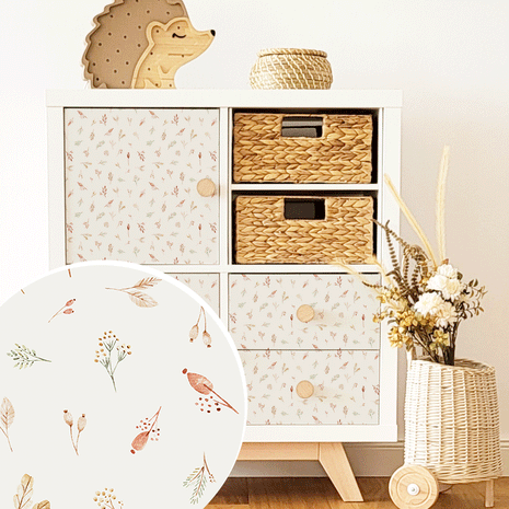 IKEA KALLAX furniture wrap - Woodland leaves