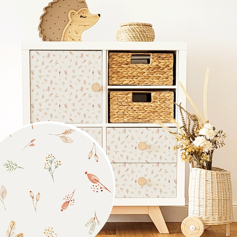 Möbelfolie für IKEA KALLAX - Waldblätter