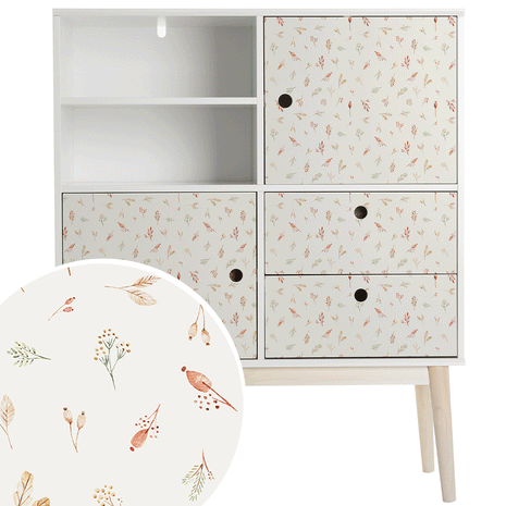 Furniture wrap - Woodland Leaves