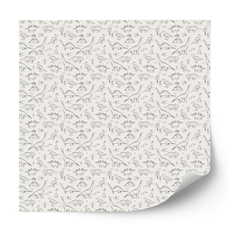 Furniture wrap - Dinosaurs (ecru)