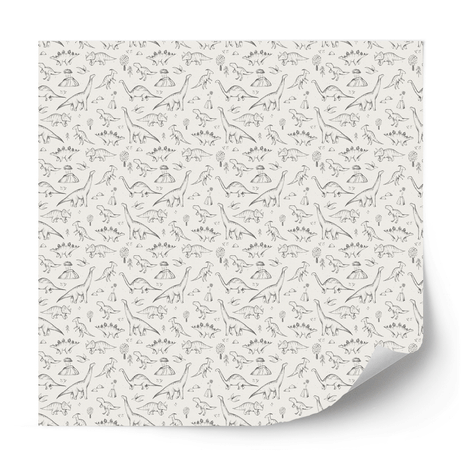 Furniture wrap - Dinosaurs (ecru)