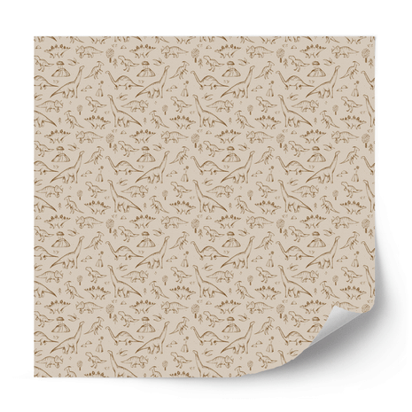 Furniture wrap - Dinosaurs (brown)
