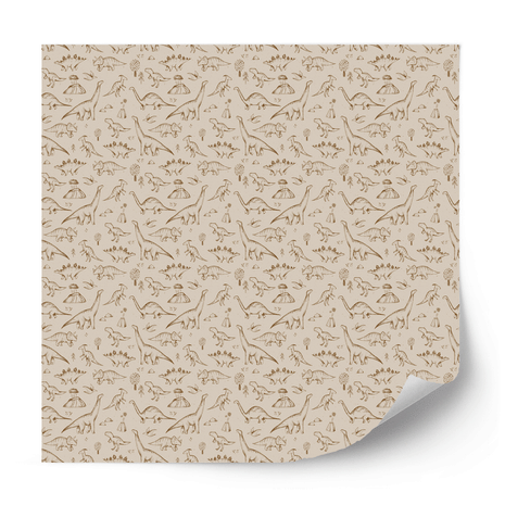 Furniture wrap - Dinosaurs (brown)