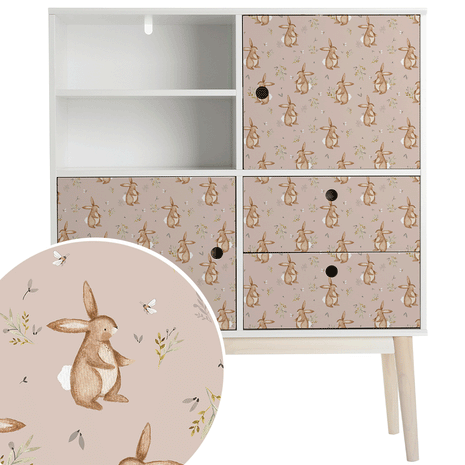 Furniture wrap - Rabbit's Garden (rose)