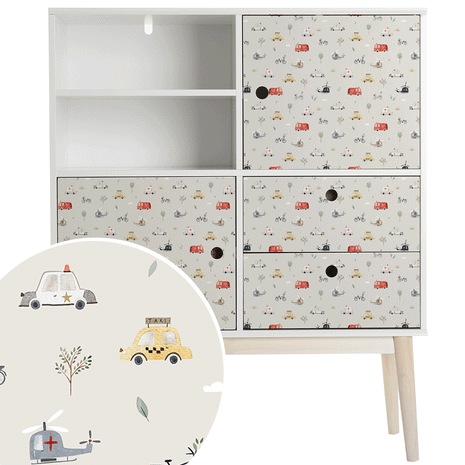 Furniture wrap - Road Trip (ecru)