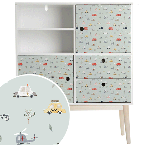 Furniture wrap - Road Trip (mint)