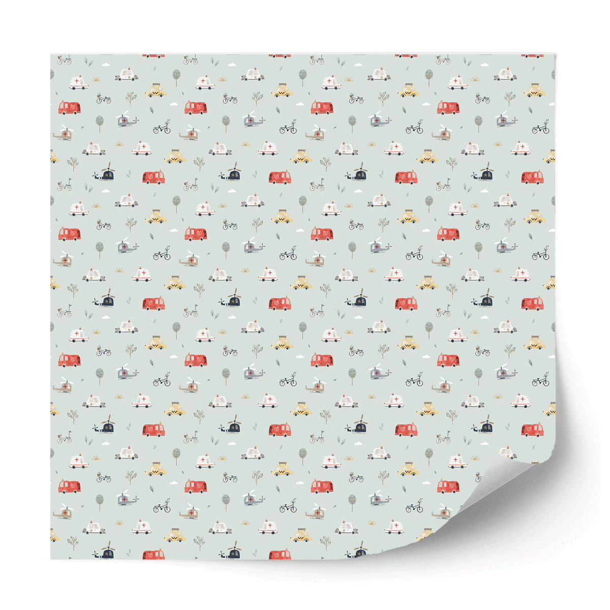 Furniture wrap - Road Trip (mint)