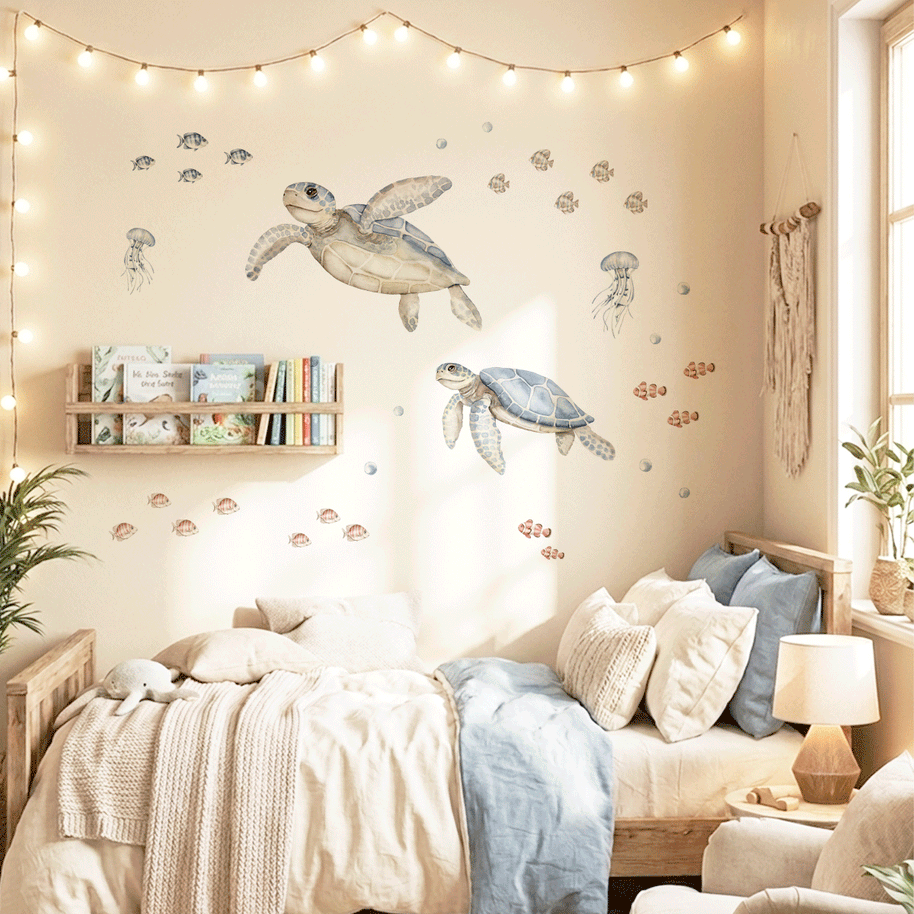 Under the sea wall stickers - Ocean Dreams - Turtles