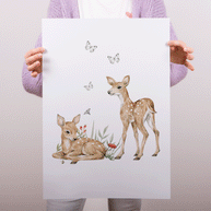Poster Waldtiere - Magischer Wald - Rehe