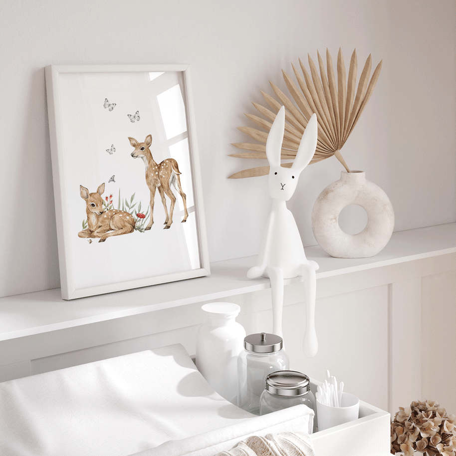 Poster Waldtiere - Magischer Wald - Rehe
