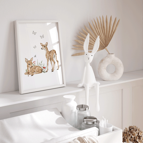 Poster Waldtiere - Magischer Wald - Rehe
