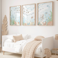 Under the sea triptych print - Magical ocean - We love you more than ...