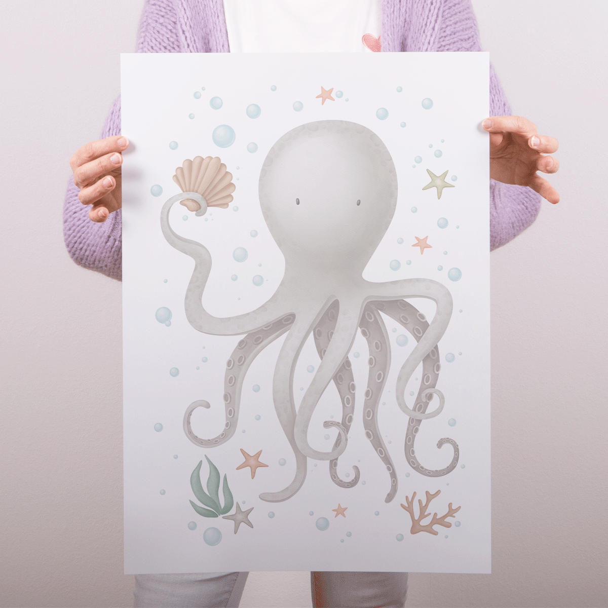 Under the sea print - Magical ocean - Octopus