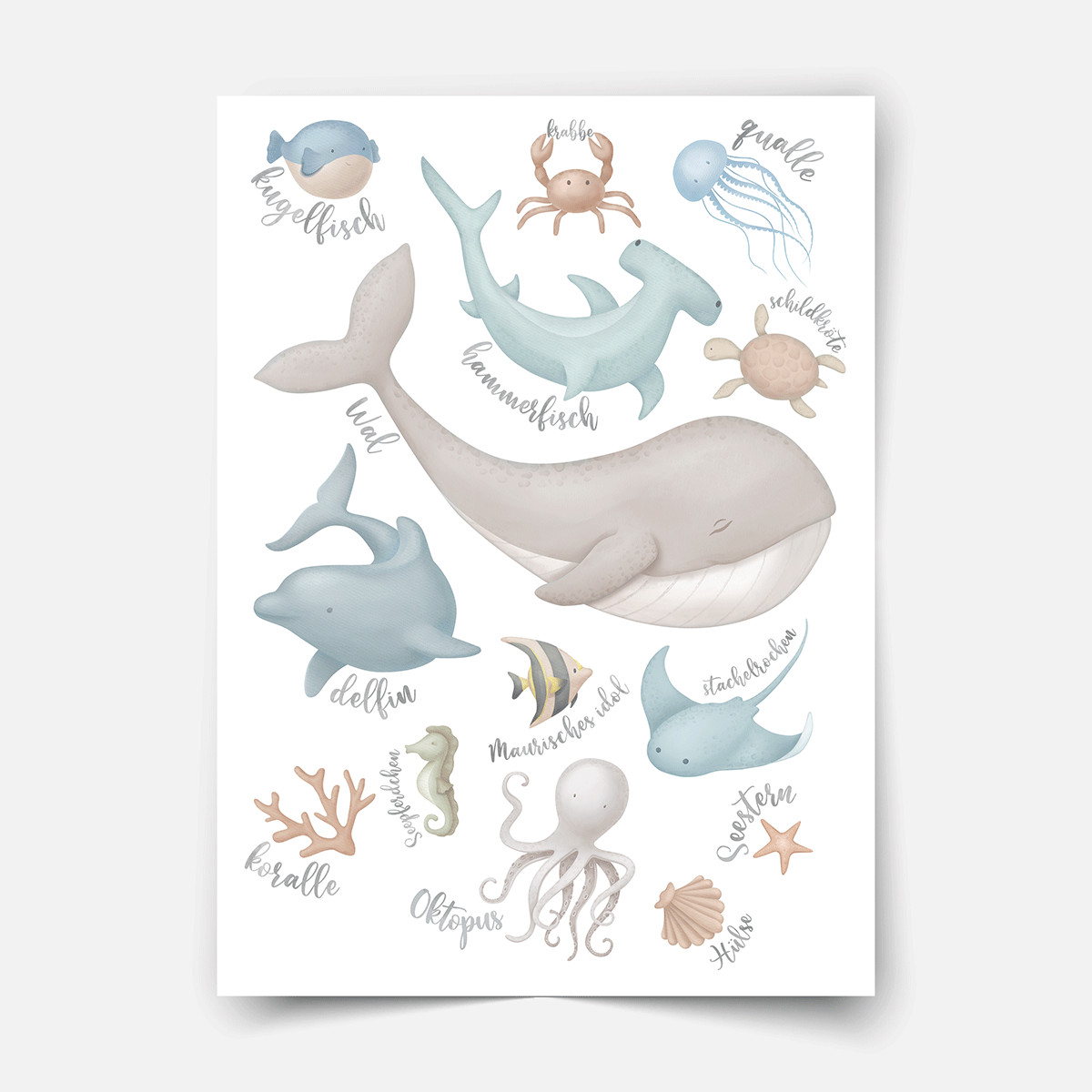 Under the sea print - Magical ocean - Sea Creatures