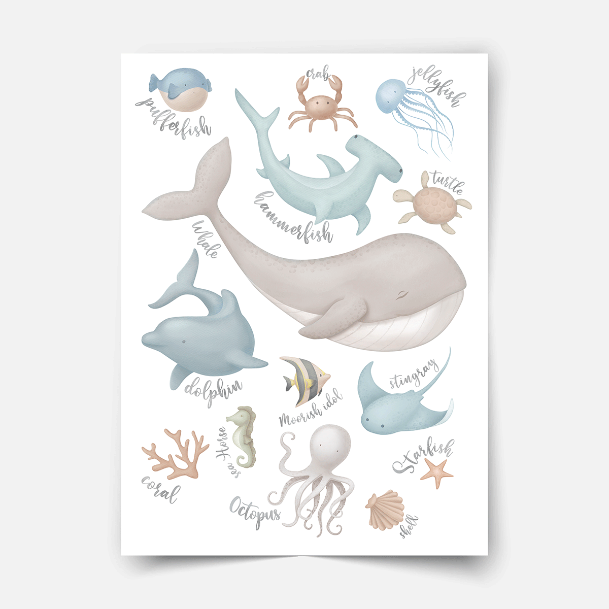Under the sea print - Magical ocean - Sea Creatures