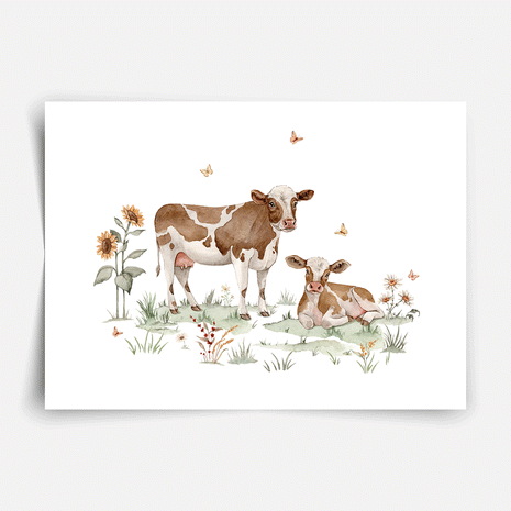 Poster Landtiere - Magischer Bauernhof - Kühe