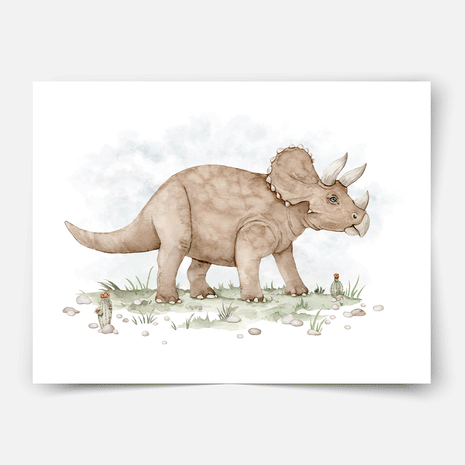 Dinosaur print - Prehistoric giants - Triceratops