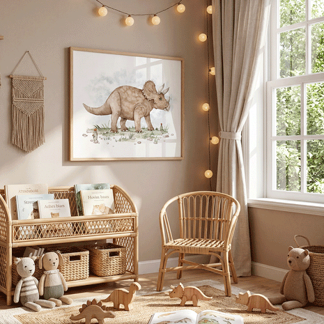 Dinosaur print - Prehistoric giants - Triceratops