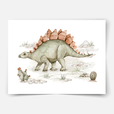 Dinosaur print - Prehistoric giants - Stegosaurus