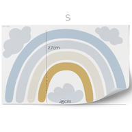 Wandtattoo Regenbogen (Blau Senf)