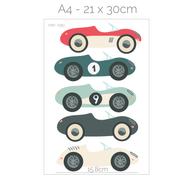 Car wall stickers - Vintage race cars