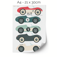 Car wall stickers - Vintage race cars